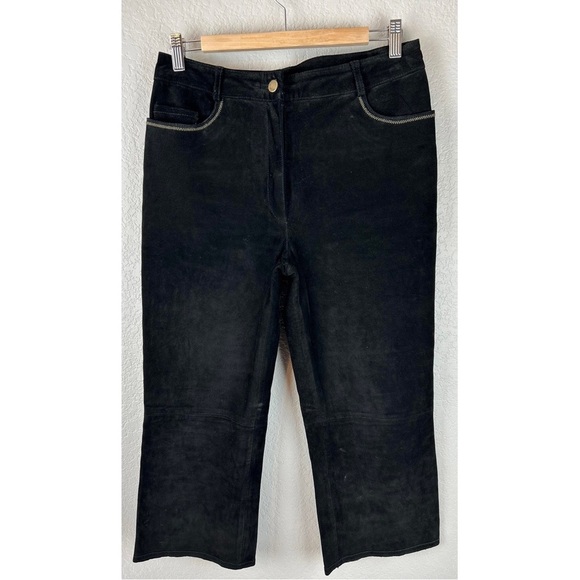 Zidane Pants - Zidane Suede Leather Cropped Pants